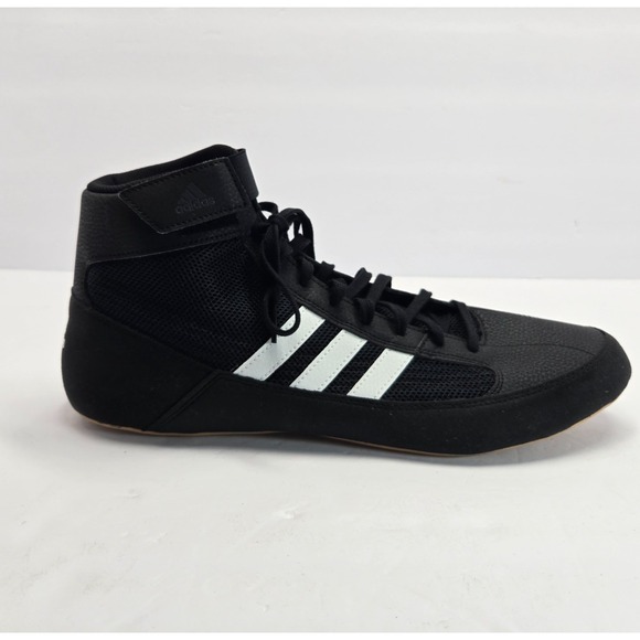 Adidas Wrestling Shoes AQ3325 Black White High Top Men\'s Size 14.5 NEW main image 7